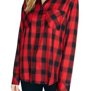 Sanctuary New Generation Plaid Boyfriend Shirt XS